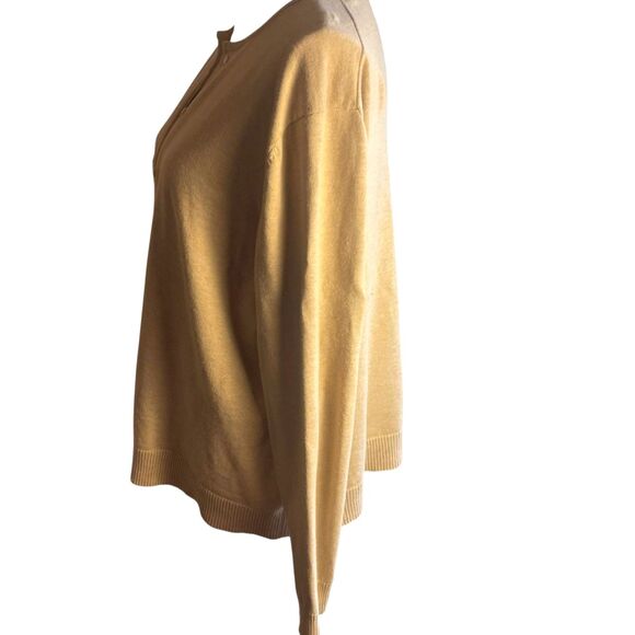 Lands End Womens Cardigan Sweater Sz XL Beige Long Sleeves Button Up Casual Work - Picture 6 of 16